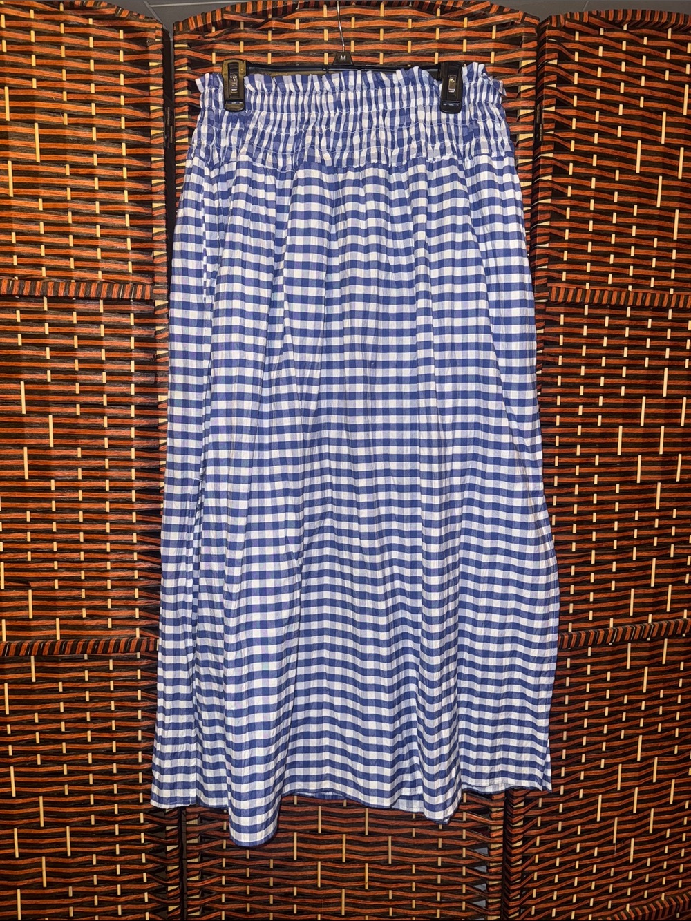 Universal Thread Blue & White Gingham Maxi Skirt